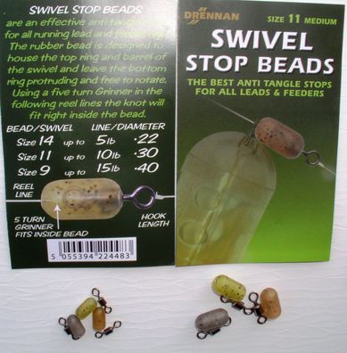 Drennan Swivel Stop Beads in 3 Grössen - die besten Anti Tangle Stops ??