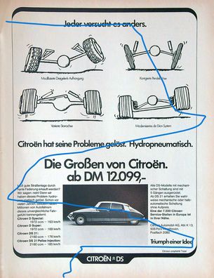 Originale alte Reklame Werbung Citroen DS 19 21 v. 1972 (1)