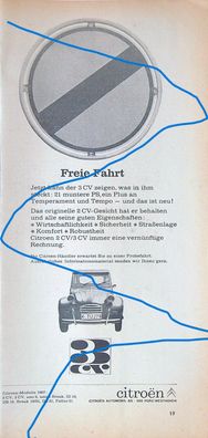 Originale alte Reklame Werbung Citroen 2 CV Ente v. 1966 (2)
