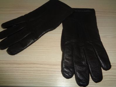 Handschuh aus Leder Größe 8 1/4 - VEB Johanngeorgenstadt -schwarz-Lederhandschuhe