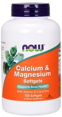 Calcium & Magnesium with Vit D and Zinc - 120 softgels
