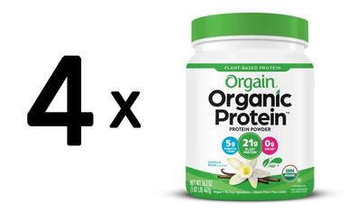 4 x Organic Protein, Vanilla Bean - 462g