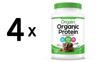 4 x Organic Protein, Creamy Chocolate Fudge - 920g