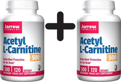 2 x Acetyl L-Carnitine, 500mg - 120 vcaps