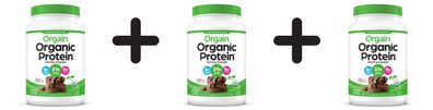 3 x Organic Protein, Creamy Chocolate Fudge - 920g