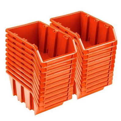 20x Sichtlagerbox Sortierbox Lagerbox Stapelbox orange NP10 Lagersystem