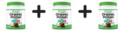 3 x Organic Protein, Creamy Chocolate Fudge - 462g