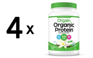 4 x Organic Protein, Vanilla Bean - 920g