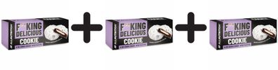 3 x Fitking Delicious Cookie, White Choco Cream - 128g