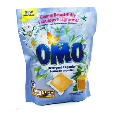 Omo Waschmittel-Caps Marseiller Seife & Frühlingsblume 42Stück
