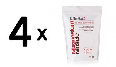 4 x Magnesium Muscle Flakes - 1000g