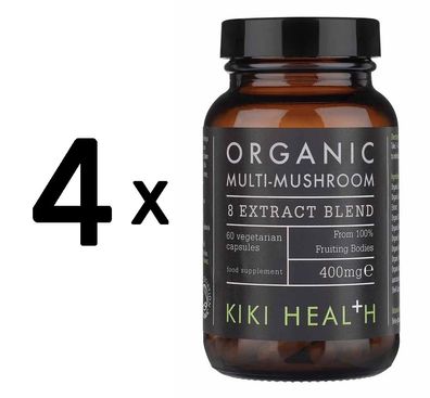 4 x Organic Multi-Mushroom Blend, 400mg - 60 vcaps
