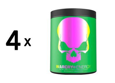 4 x Genius Nutrition WARCRY Energy (300g) Green Apple