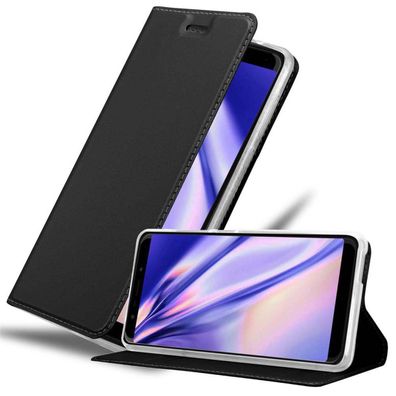 Cadorabo Hülle kompatibel mit WIKO VIEW GO in CLASSY Schwarz - Schutzhülle mit ...