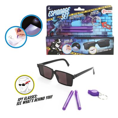 Toi-Toys - Spionage-Set mit Spiegelbrille, Geheimstift und UV-Lampe Detektiv
