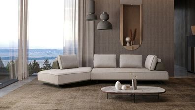 Ecksofa L Form Wohnzimmer Sofa Polstersofa Grau Stoffsofa Couch Modern