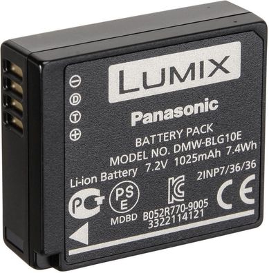 Panasonic DMW-BLG10E Lithium-Ion (Li-Ion) Akku Batterie 7.2V 1025mAh