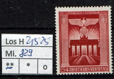 Los H21525: Deutsches Reich Mi. 829 * *