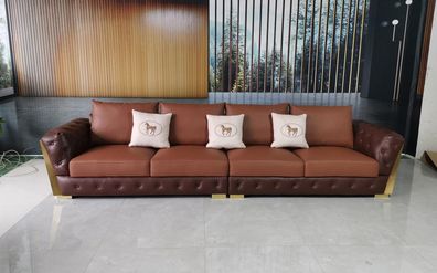 Moderner Fünfsitzer Luxus Wohnzimmer Sofa Chesterfield Design Couch