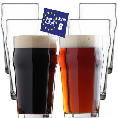 LAV Noniq Vielseitiges 6'er Noniq Bierglas Set – Für diverse Getränke von Bier
