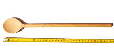 Kochlöffel aus Holz mit runder Schale, 35 cm lang, Rührkelle