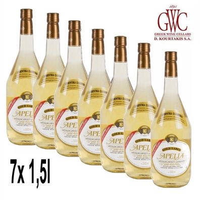 GWC Apelia Gold Label Imiglykos 7x 1,5l Magnum Kourtaki Weißwein halbsüß