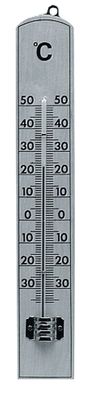 Zimmerthermometer Messber.-30 b.50GradC H206xB35xT15mm Buche TFA
