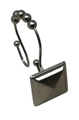 Haken für Duschvorhang, spitzes Quadrat, Nickel, Duschhaken Duschvorhanghaken