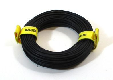 Kabel / Litze schwarz 10m 0,14mm² - verschiedene Marken (0,08€/ m) (Z122)