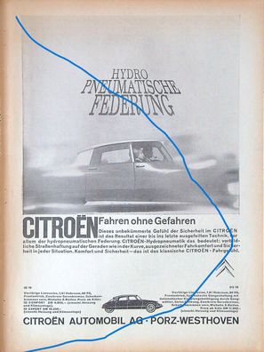 Originale alte Reklame Werbung Citroen DS 19 21 v. 1962