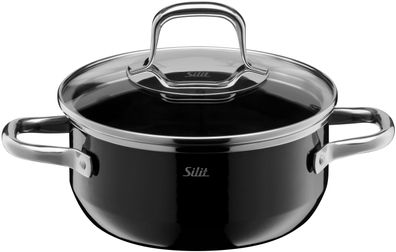 Silit Silit Silargan® Elegance Bratentopf mit Deckel, 16 cm, Black 3201019233