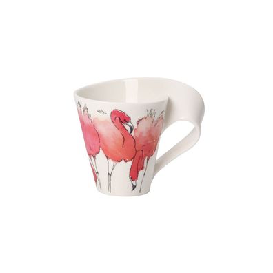 Villeroy & Boch NewWave Caffe' Rosa Flamingo Becher mit Henkel (Geschenkkarton) ...