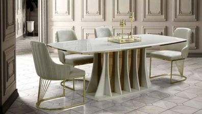 Esszimmergarnitur Luxus Tisch + 4x Stühle Modernes Design Einrichtung Neu