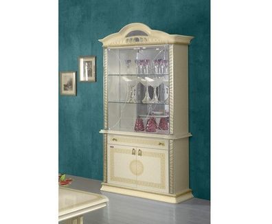 Vitrine 2-türig New Venus in beige gold Barock