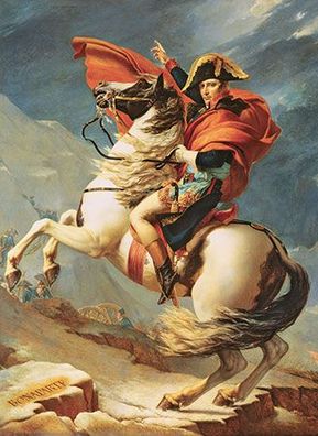 Napoleon Bonaparte beim Überschreiten der Alpen