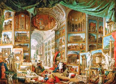 Galerie mit Abbildungen des antiken Rom, Pannini