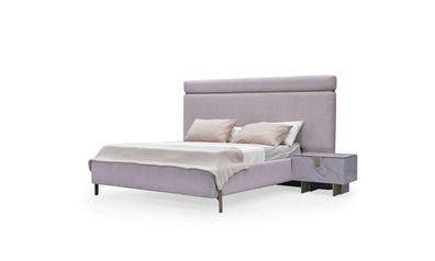 Komplette Schlafzimmermöbel Doppelbett Bett Rosa Luxus Set 3tlg Holz