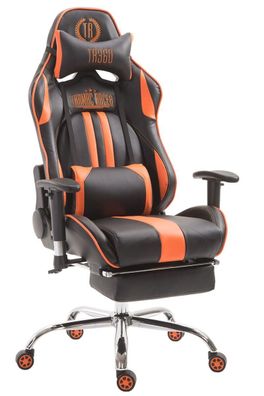 Bürostuhl orange/ schwarz 150 belastbar Drehstuhl Chefsessel Gamer Zocker Gaming