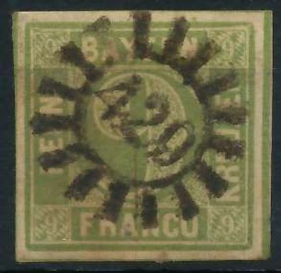 BAYERN Mühlradstempel AUF Nr 5III gMR 429 ZENTR X6FA8F2