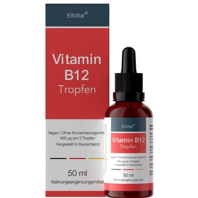Vitamin B12 (Methylcobalamin) von EXVital, 50ml Tropfen von EXVital