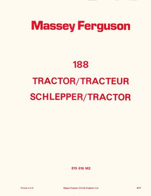 Ersatzteilliste Massey Ferguson MF 188
