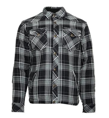Bores Lumberjack Premium Jacke Hemd in Holzfäller Optik Grey/ Black/ White