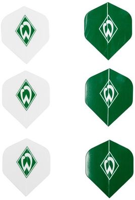 SV Werder Bremen Dart-Flights Raute 6er-Set Fussball Grün