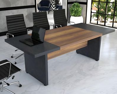 Konferenztisch Besprechungstische Konferenzmöbel Groß Tisch Braun Holz