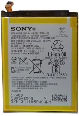 Original Sony LIS1632ERPC Akku Für Sony Xperia XZ 2900mAh