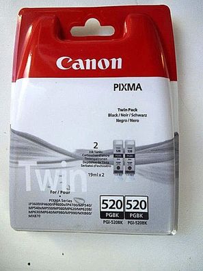 CANON PGI-520 PIXMA IP3600 Tintenpatrone schwarz Original PGI520PGBK (2)+