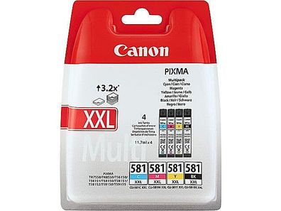 CANON CLI-581 XXL, Pixma TS8150 TS9150 TR7550 cyan magenta gelb schwarz (4) !