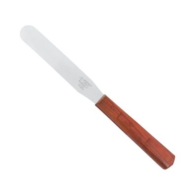 Spatel mit Holzgriff rostfreier Edelstahl für Kosmetik Fußpflege Labor 21,5 cm