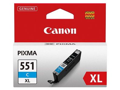CANON CLI-551-CXL, PIXMA IP7250 MX925 MG6350 (551 XL) cyan 11ml Original Neu !