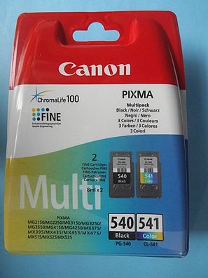 CANON PG-540 CL-541 color 8ml + schwarz 8ml Pixma MG2250 MG4250, Original